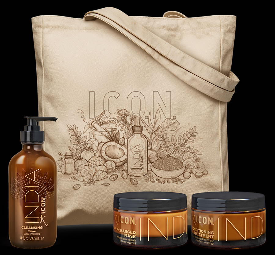 Pack ahorro: champú INDIA CLEANSING + acondicionador INDIA + mascarilla INDIA de ICON
