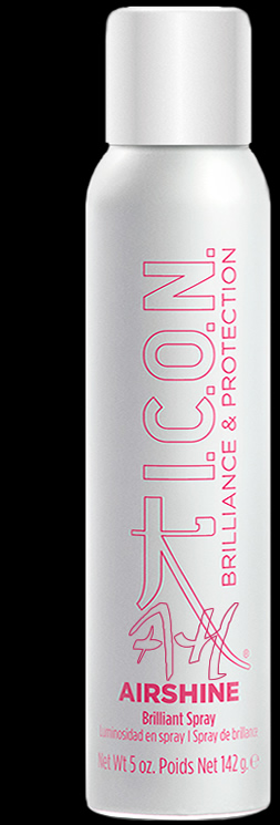 Spray brillo AIRSHINE de ICON envase blanco 2024