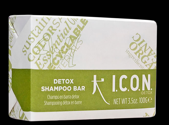 Champú en barra purificante de ICON Champú sólido en barra DETOX SHAMPOO BAR de ICON