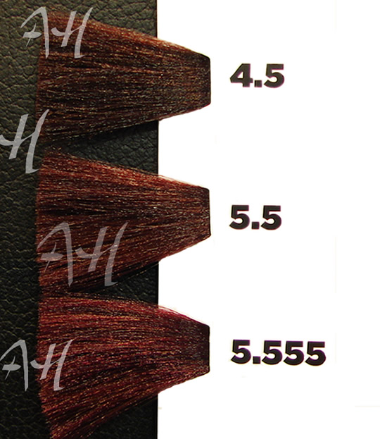 ICON ECOTECH Caoba: Castaño Caoba 4.5, Castaño claro Caoba 5.5, Caoba intenso 5.555