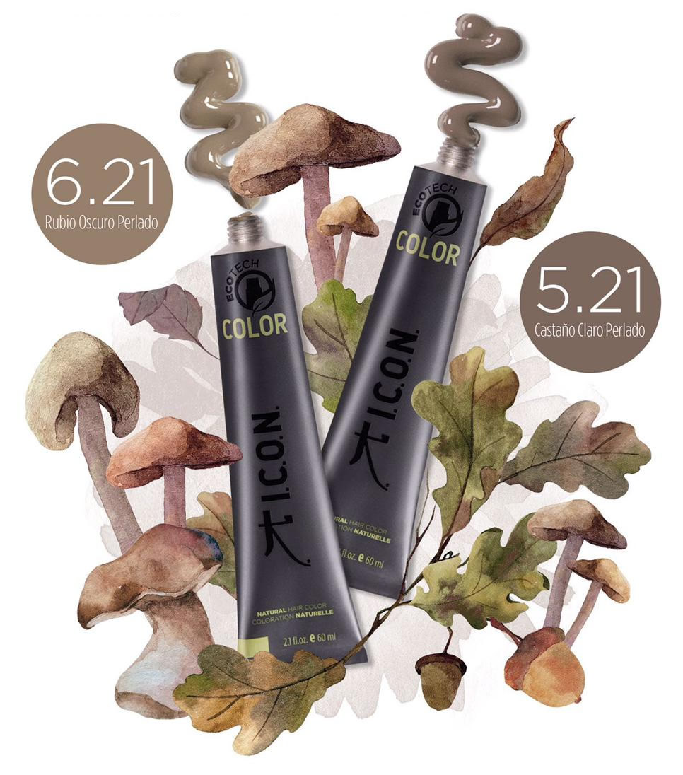 ICON ECOTECH PERLADO: Castaño claro perlado 5.21, Rubio oscuro perlado 6.21