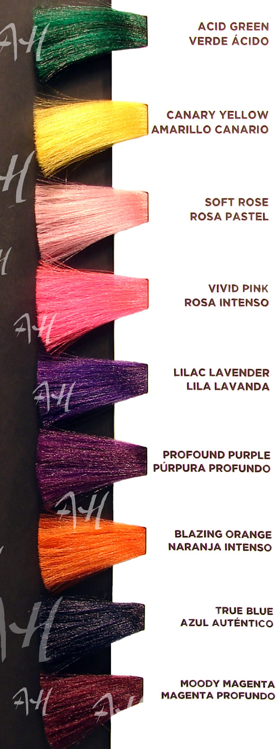 Stained Glass de ICON colores: BE BROWN, DELICIOUSLY DARK, CREAMY CHOCOLATE, LOVELY LAVENDER, RADIOACTIVE RED, CURIOUS COPPER, BEACHY BLONDE,GILDED GOLD y GLASS