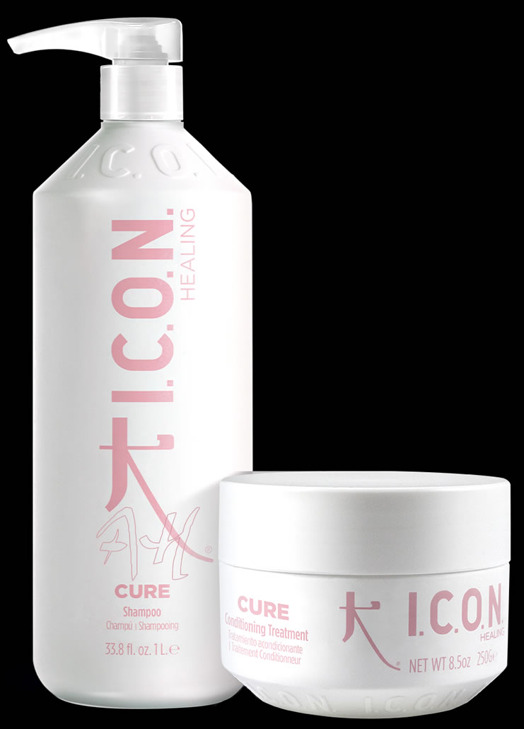 -30% pack en formato 1 litro Pack ahorro CURE: Champú CURE de litro + Acondicionador CURE de 250 g de ICON