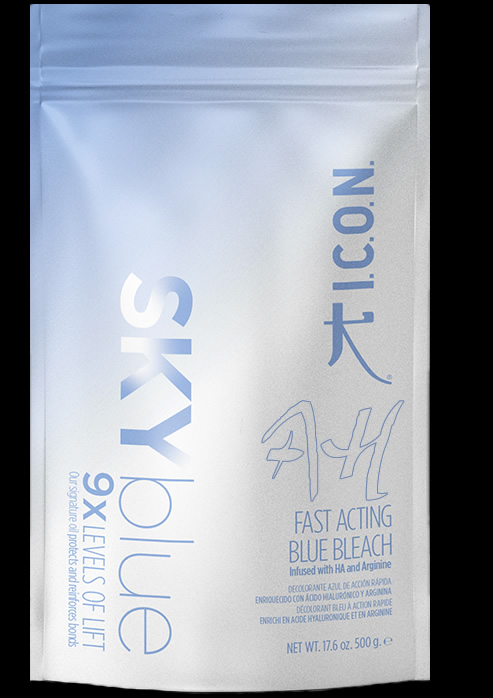 Decolorante azul de acción rápida Sky Blue de ICON Sky Blue fast acting blue bleach ICON