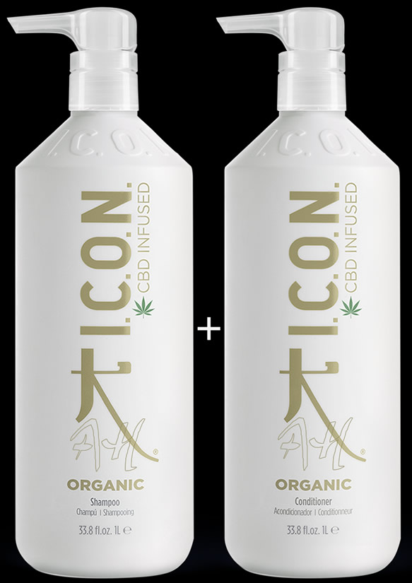 -25% pack en formato 1 litro Pack ahorro ORGANIC: Champú + Acondicionador de ICON